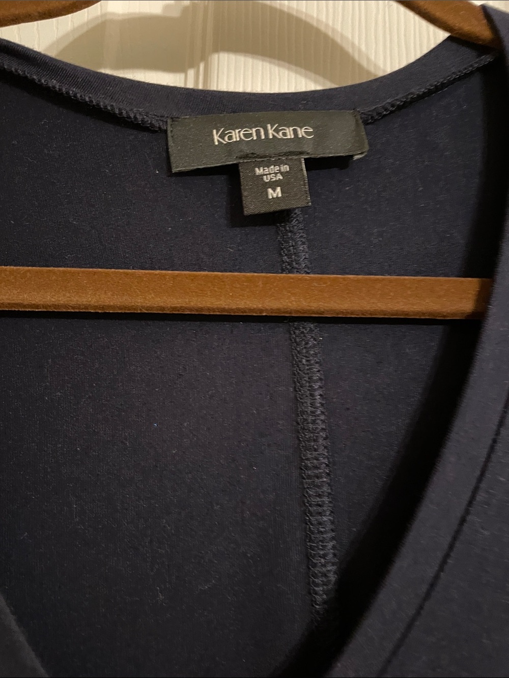 Karen Kane Dark Navy V-Neck Short Sleeve Dress, size M - Picture 3 of 4
